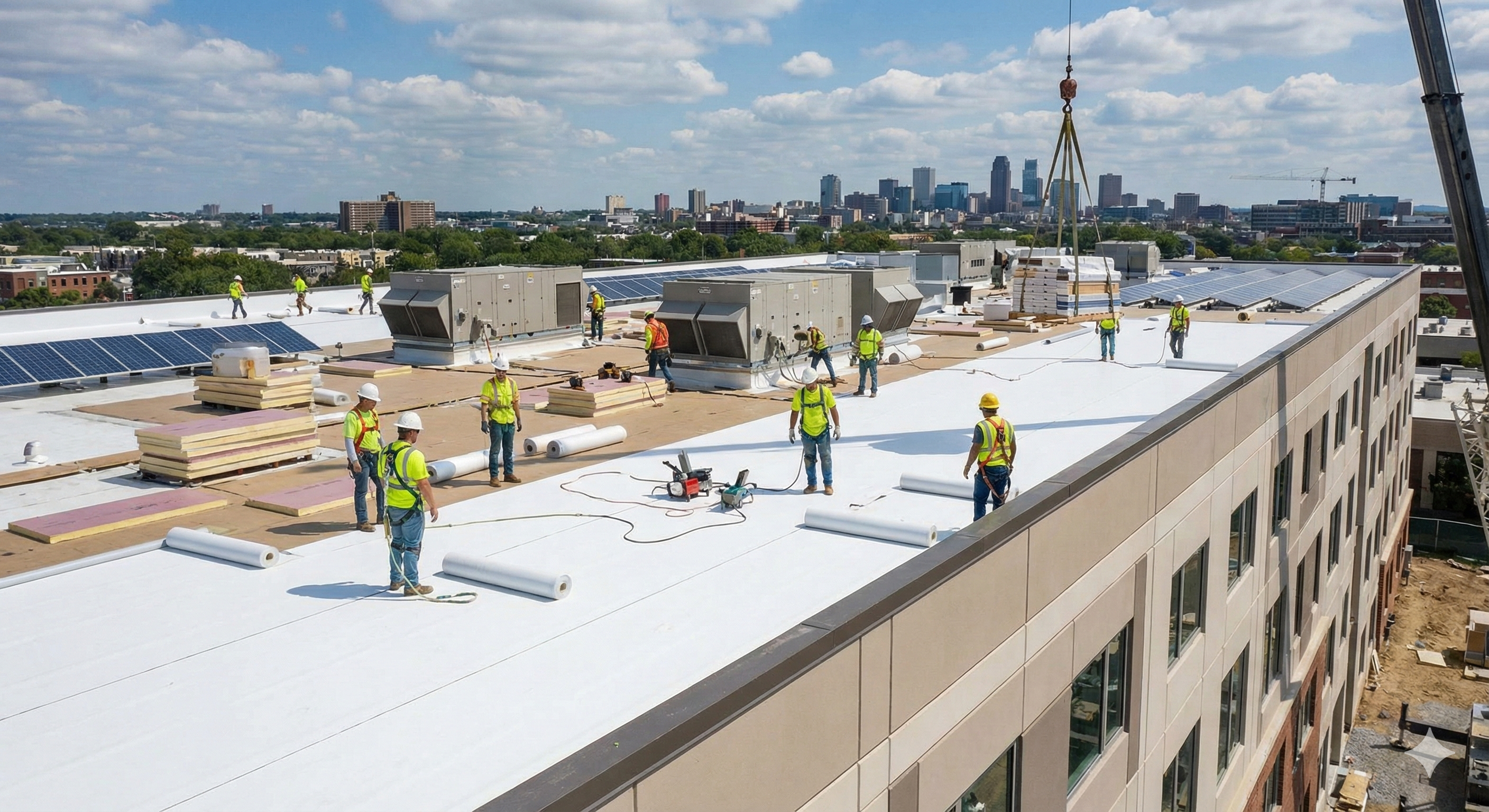 Professional commercial roof installation by Selenium Roofing